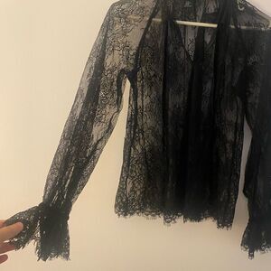 Rachel Zoe Black Lace Top